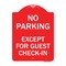 Signmission Parking Reserved for Guests Only, Red & White Aluminum Architectural Sign, 18" x 24", RW-1824-23386 A-DES-RW-1824-23386 - alternate 1